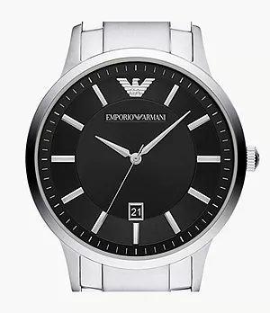 Emporio Armani Men's Three-Hand Date Stainless Steel Watch