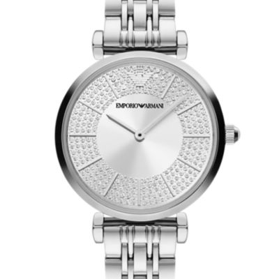 Emporio Armani Two-Hand Stainless Steel Watch