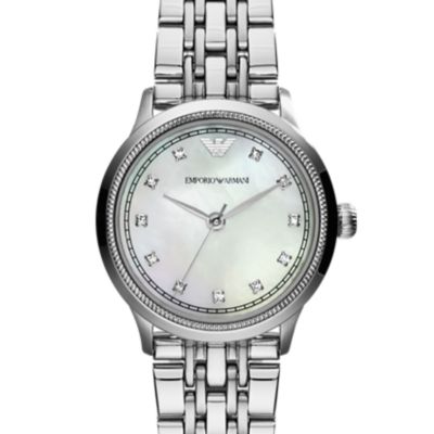 Emporio Armani Women's Three-Hand Stainless Steel Watch