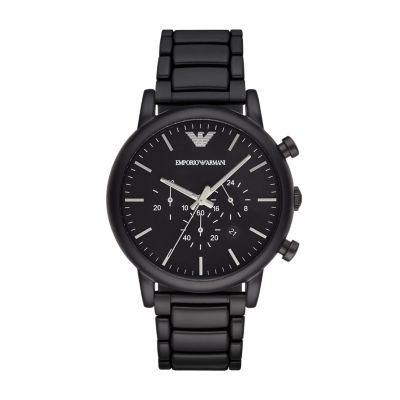 Emporio Armani Men's Chronograph Black Stainless Steel Watch
