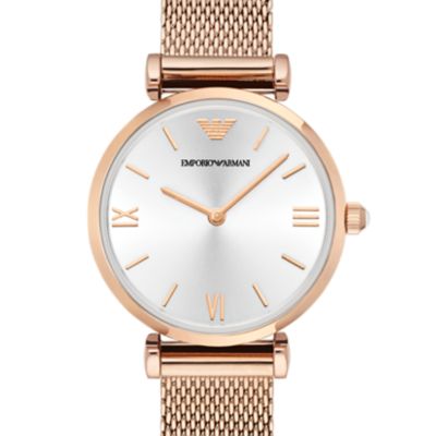 Emporio Armani Women's Two-Hand Rose Gold-Tone Stainless Steel Watch