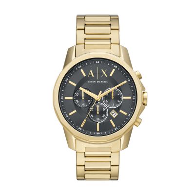 Armani Exchange Chronograph Gold-Tone Stainless Steel Watch