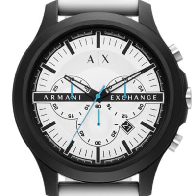 Armani Exchange Uhr Chronograph Silikon weiß