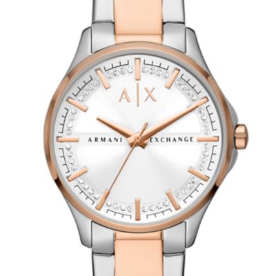 Armani Exchange Three-Hand Two-Tone Stainless Steel Watch