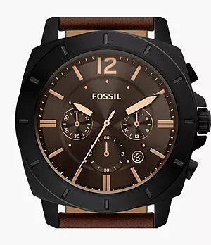 Privateer Chronograph Brown Leather Watch