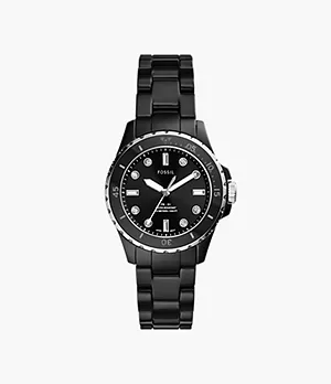 FB-01 Three-Hand Black Ceramic Watch