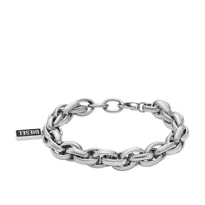 Diesel Black Agate Chain Bracelet