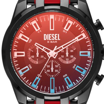 Diesel Split Chronograph Black-Tone Stainless Steel Watch