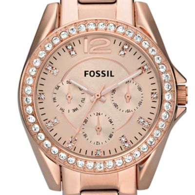 Riley Multifunction Rose Gold-Tone Stainless Steel Watch
