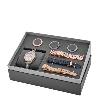Tailor Multifunction Leather and Stainless Steel Box Set Fossil