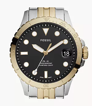 FB-01 Three-Hand Date Two-Tone Stainless Steel Watch