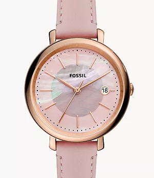 Jacqueline Solar-Powered Pink Leather Watch