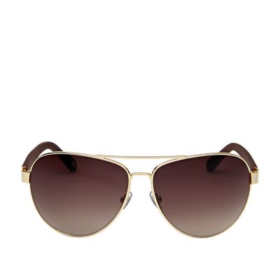 Edgefield Aviator Sunglasses Fossil