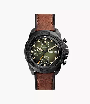 Bronson Chronograph Luggage Eco Leather Watch