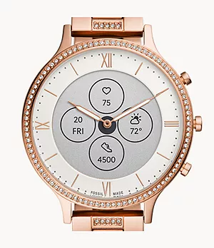 Hybrid Smartwatch HR Charter Rose Gold-Tone Stainless Steel