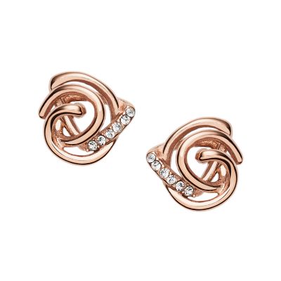 Glitz Knot Studs Fossil