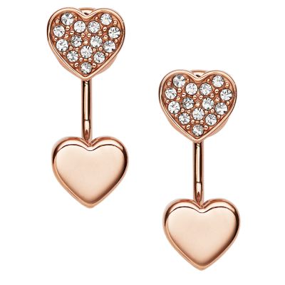Heart Studs Fossil