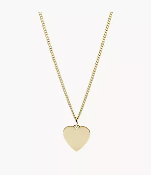 Drew Heart Gold-Tone Stainless Steel Necklace