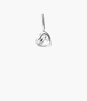 Corra Oh So Charming Clear Stainless Steel Heart Charm