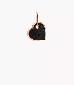 Corra Oh So Charming Rose Gold-Tone Stainless Steel Heart Charm