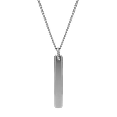 Engravable Stainless Steel Pendant Necklace