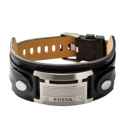 Herren Armband Fossil Logoplatte