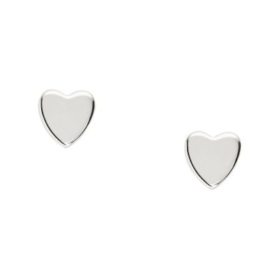 Sterling Silver Heart Studs Fossil
