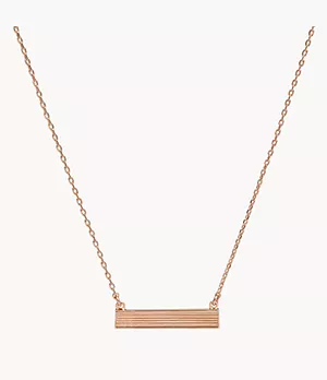 Rose Gold-Tone Brass Pendant Necklace
