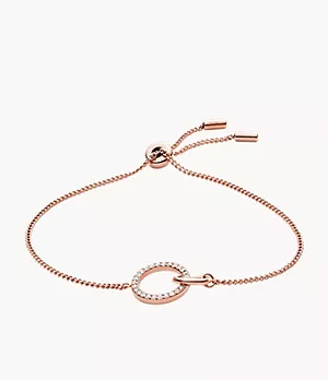 Bracelet à chaîne en acier inoxydable doré rose