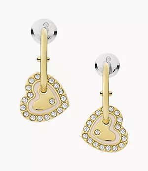 Gold-Tone Stainless Steel Drop Earrings