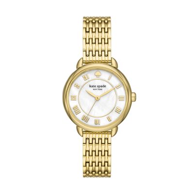 kate spade new york lily avenue gold-tone stainless steel watch
