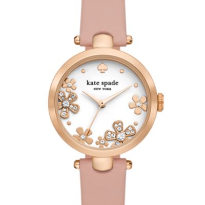 kate spade new york holland pink leather watch