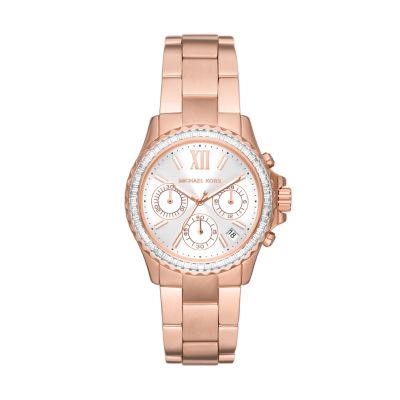 Michael Kors Everest Chronograph Rose Gold-Tone Stainless Steel Watch