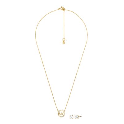 Michael Kors 14k Gold-Plated Sterling Silver Necklace Box Set