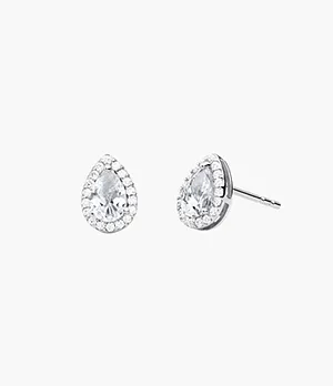 Michael Kors Sterling Silver Pear-Shaped Stud Earrings