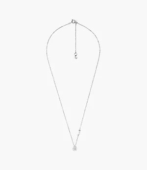Michael Kors Sterling Silver Pear-Shaped Pendant Necklace