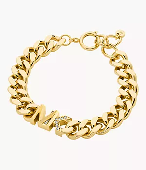 Michael Kors 14K Gold-Plated Statement Logo Line Bracelet