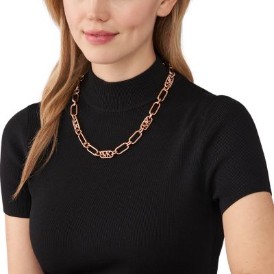 Michael Kors 14K Rose Gold-Plated Empire Link Chain Necklace