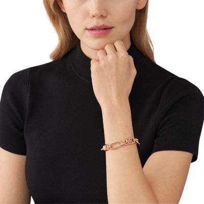 Michael Kors 14K Rose Gold-Plated Empire Link Chain Bracelet