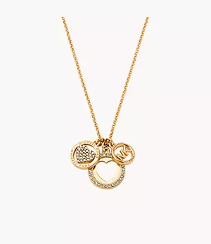 MK Fashion Gold-Tone Brass Components Necklace