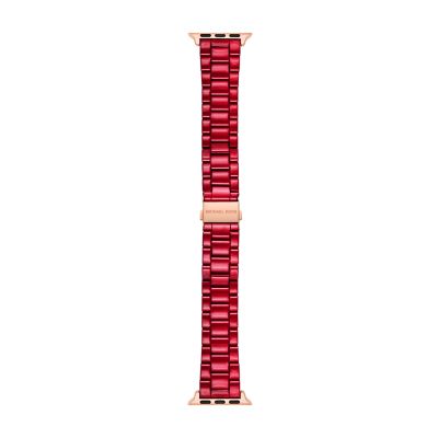 Michael Kors Red Stainless Steel Band for Apple Watch®, 38/40/41mm