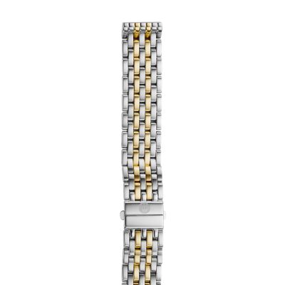 16mm Deco Seven-Link Two-Tone 18K Gold Bracelet