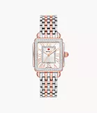 Deco Madison Mid Two-Tone 18K Pink Gold Diamond Watch