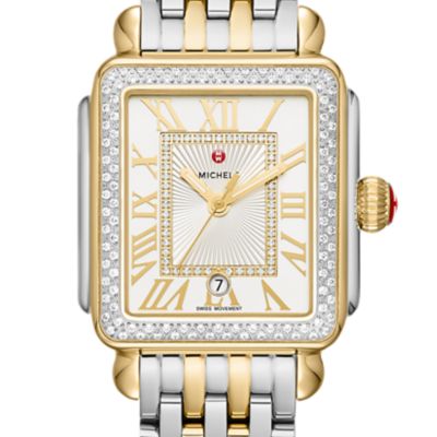 Uhr Deco Madison mit Diamantzifferblatt bicolor goldfarben