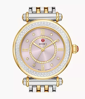 Caber Mid Two-Tone 18K Gold-Plated Diamond Watch