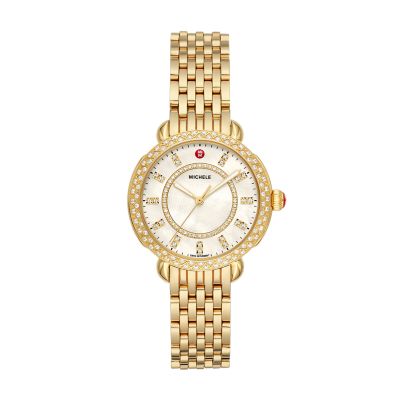 Sidney Classic 18K Gold Diamond Watch