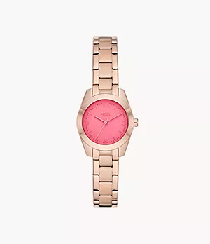 DKNY Nolita Three-Hand Rose Gold-Tone Stainless Steel Watch