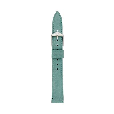 14mm Teal Leather Watch Strap Fossil