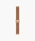Bracelet de montre interchangeable en maille milanaise doré rose 16 mm