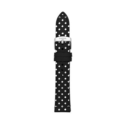 Leather 18mm Watch Strap Polka Dots Fossil